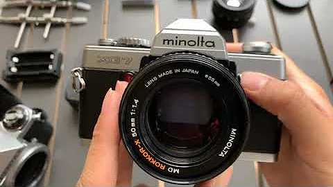 Minolta MD Rokkor-X 50mm f1.4 Lens + Minolta XG-7 SLR Film Camera Body
