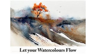 Watercolour Practice for Loose and Expressive Paintings | Semi-Abstract Landscape | A Quick Sketch by Anastasia Mily - Watercolour Art 3,620 views 6 days ago 12 minutes, 34 seconds