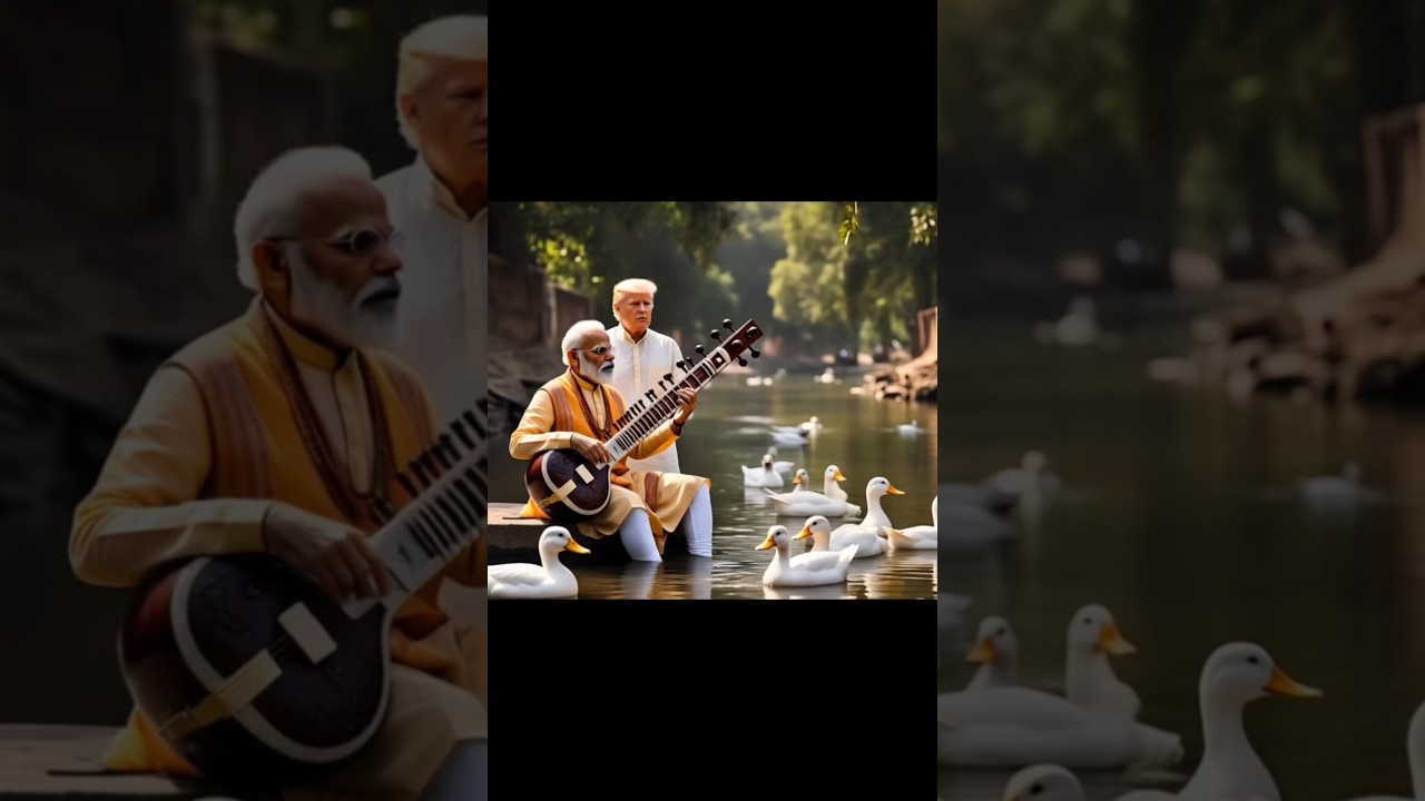Modi Plays Guitar While Trump Watches Ducks – A Unique Moment!
