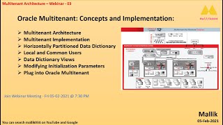 Webinar-03 - Multitenant Architecture - CDB & PDB Implementation - 12c & 19c