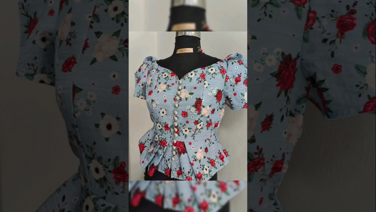 Новый дизайн блузок и рубашек в комбо-стиле с цветочным принтом.