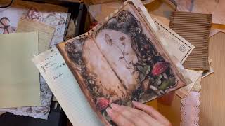 ASMR|making a junk journal on a random afternoon😊☕️|relaxing piano music|no talking