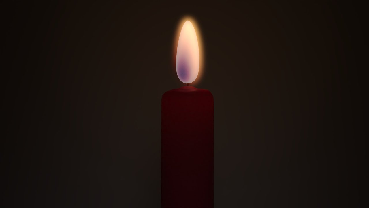Glowing Candle Animation Lit Red Candle Stock Video | Motion Array