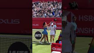 Scenes on Andy Murray Arena for Emma Raducanu 🥰