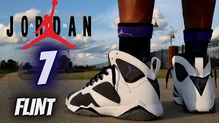 JORDAN 7 'FLINT' REVIEW & ON FEET W/ LACE SWAPS!!
