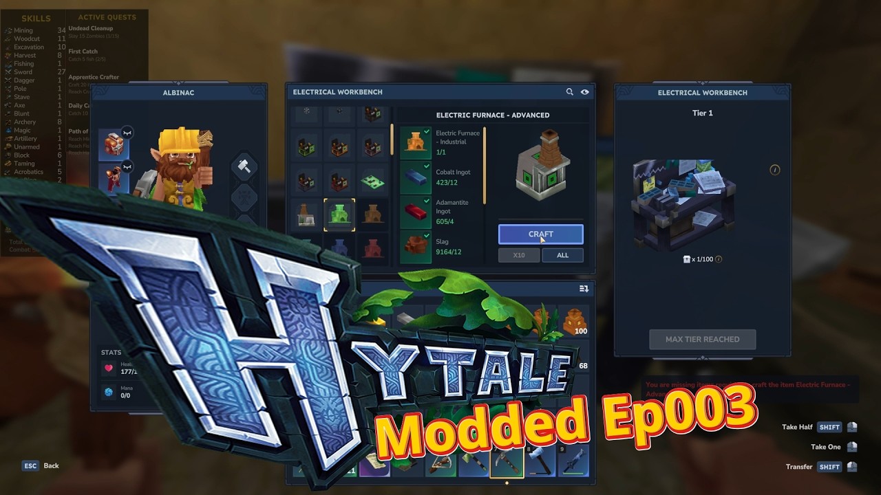 Hytale Modded Ep003 Hyprotech headaches - YouTube