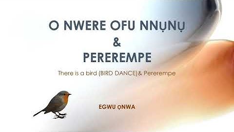 Learn Igbo - Bird Dance - O nwere ofu nnụnụ & Pererempe -