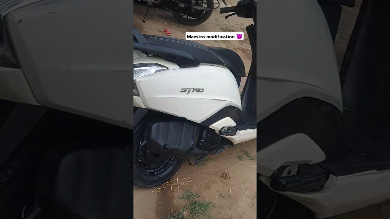 (Maestro)❤️scooty monster modification old model black spray colour (2025)