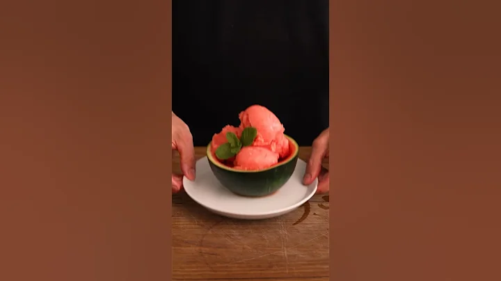 Watermelon sorbet ￼- only 3 ingredients 🍉🍉🍉