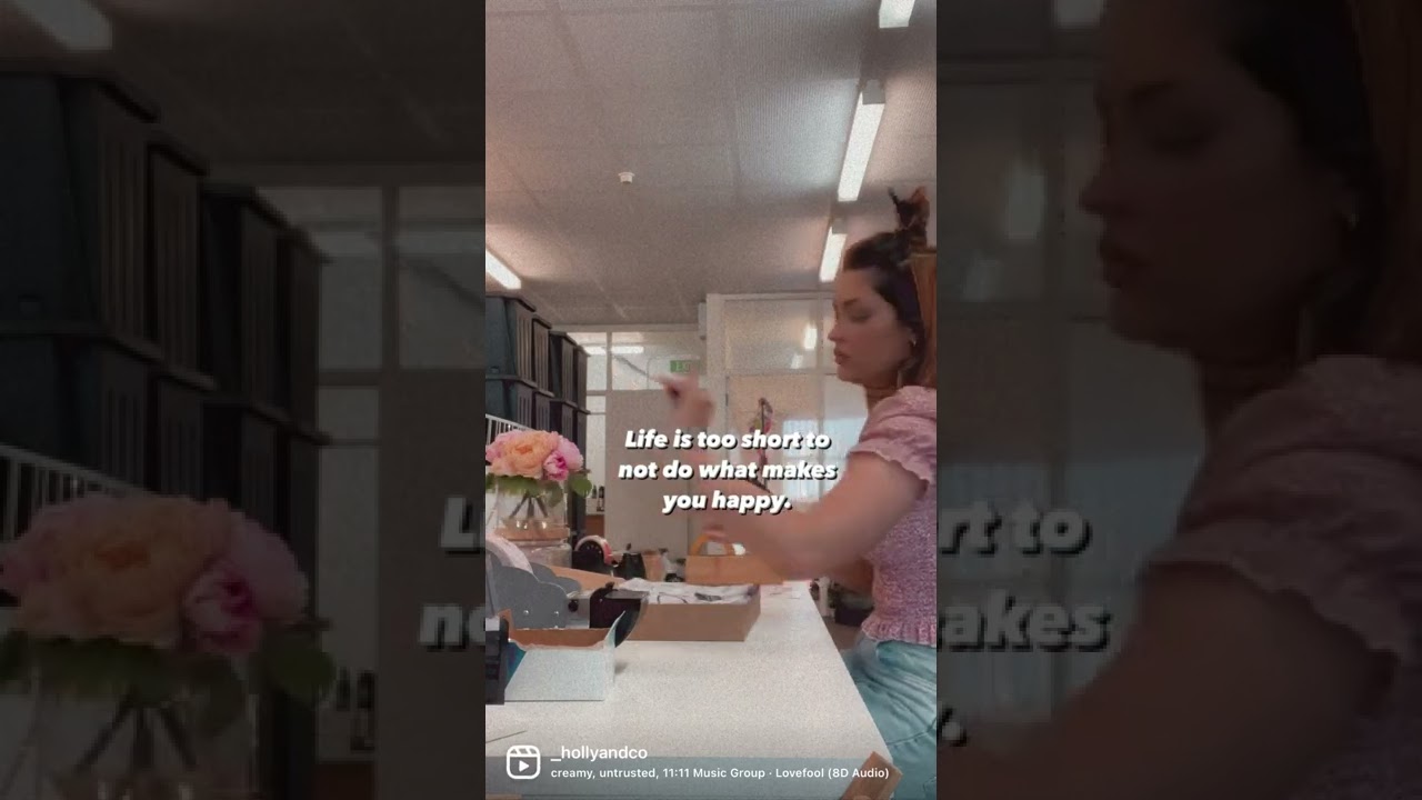 Life is too short to not do what makes you happy. 💖 