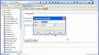 FrontPage Tutorial The Group Box Microsoft Training Lesson 16.10