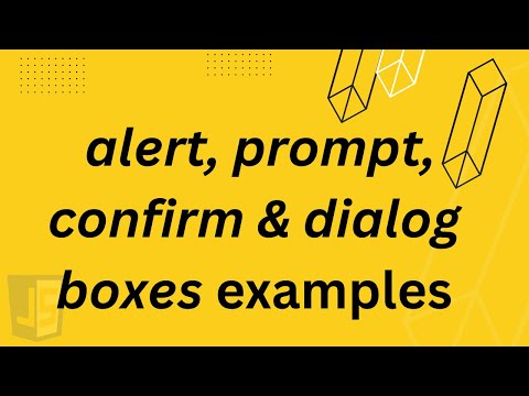 alert, prompt, confirm & dialog boxes examples | Dialog boxes in JavaScript  (Hindi) P2
