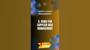 5  GenAI for Supplier Risk Management