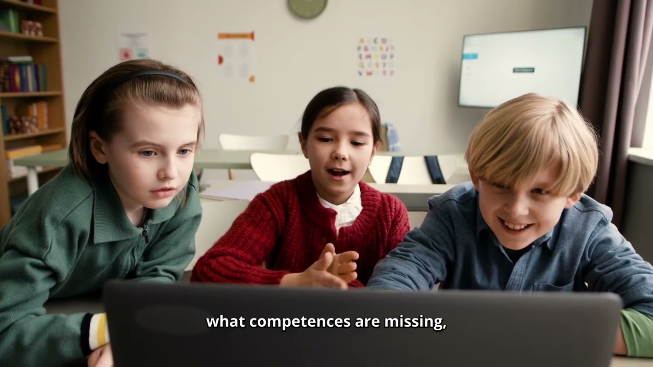 Children working on a laptop in a classroom - Digital First project video
