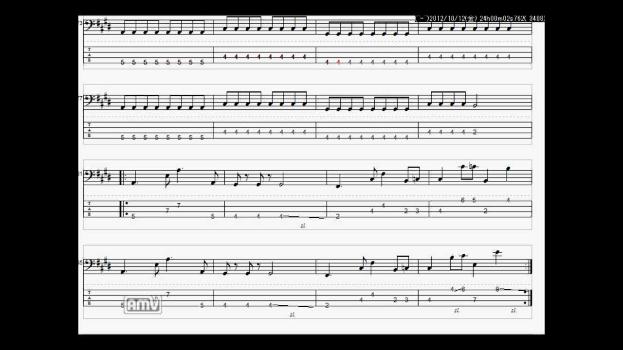 tab譜 ベース譜】港区パセリ/櫻坂46【4弦/TAB譜】/MinatokuParsley