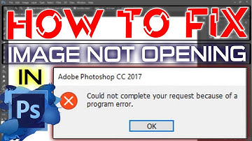 How To Fix Error "Could Not Complete Your Request because Of A Program Error" In Photoshop.