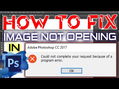 How To Fix Error "Could Not Complete Your Request because Of A Program Error" In Photoshop.