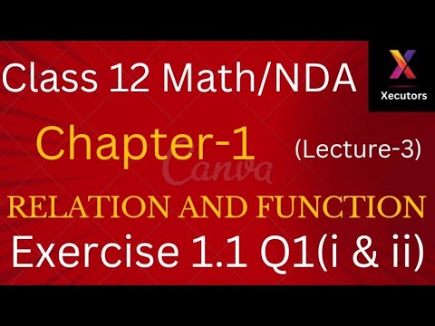 Chapter 1 Relation and function class 12 math NCERT Exercise 1.1 Q1(i ...