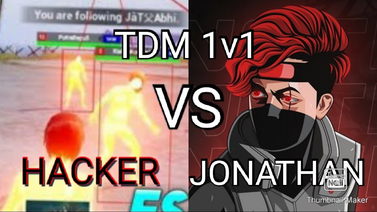 JONATHAN vs HACKER TDM 1 v 1. HACKER CHALLENGED JONATHAN - YouTube
