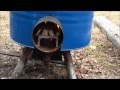 Simple DIY rocket stove producing hot water/food and charcoal