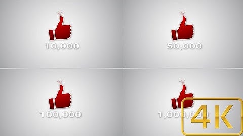 Likes Counter 10K - 1M Pack Stock Motion Graphics