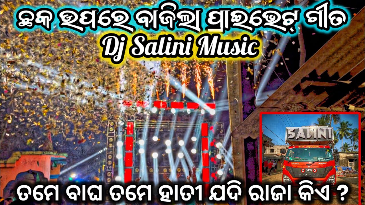 DJ SALINI MUSIC ଛକ ଉପରେ ବାଜିଲା ପ୍ରାଇଭେଟ୍ ଗୀତ ତମେ ବାଘ ତମେ ହାତୀ ଯଦି ରାଜା କିଏ ?