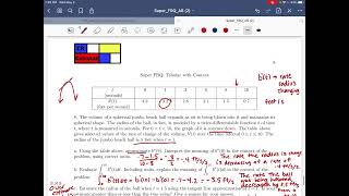AP Calculus AB Review - Super FRQ Tabular Context