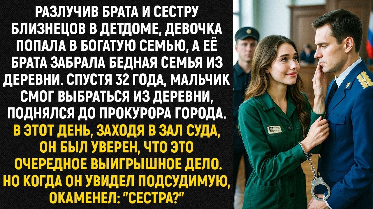 Разлучив брата и сестру близнецов в детдоме , девочка попала в богатую семью, а брат в бедную