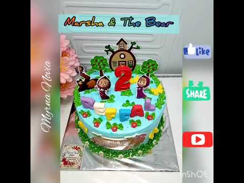 Marsha beli kue ultah di almond tree 'party cake'. 