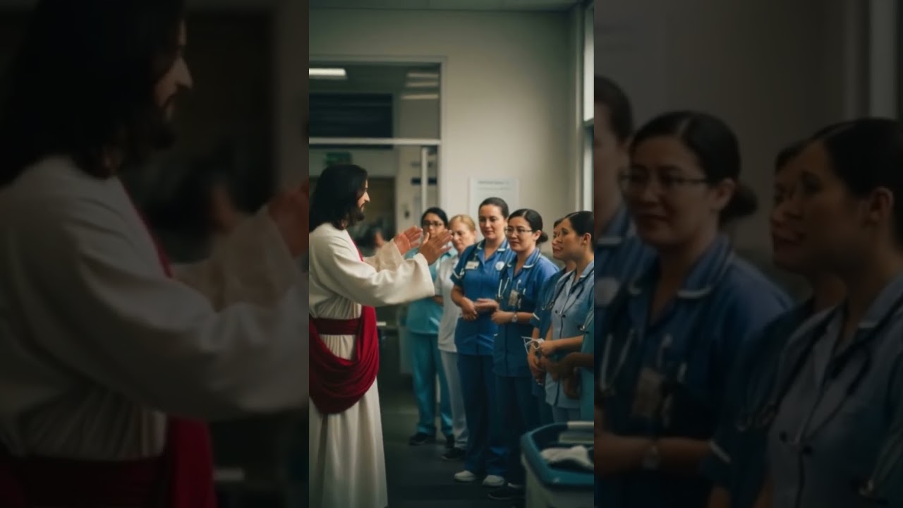 Jesus Christ Blesses Exhausted Nurses 🏥 After a Long Hospital Shift With Love, Strength & Peace