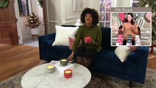 Lenox Set of 2 Christmas Scene Porcelain Candles 11.5 oz on QVC