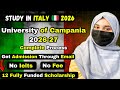 Study in Italy 2026 | Fully Funded Scholarship for International Students | University of Campania