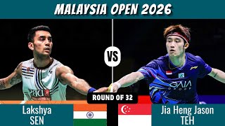 Lakhsya Sen Vs Jia Heng Jason Teh  Malaysia Open 2026 Badminton  R32  Amazing 