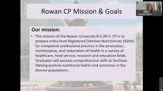 Nutrition & Dietetics Virtual Session: Rowan University