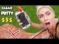 DROPPING EXPENSIVE THINGS COVERED IN PUTTY 45FT! IPHONE IN CLEAR PUTTY! | NICOLE SKYES
