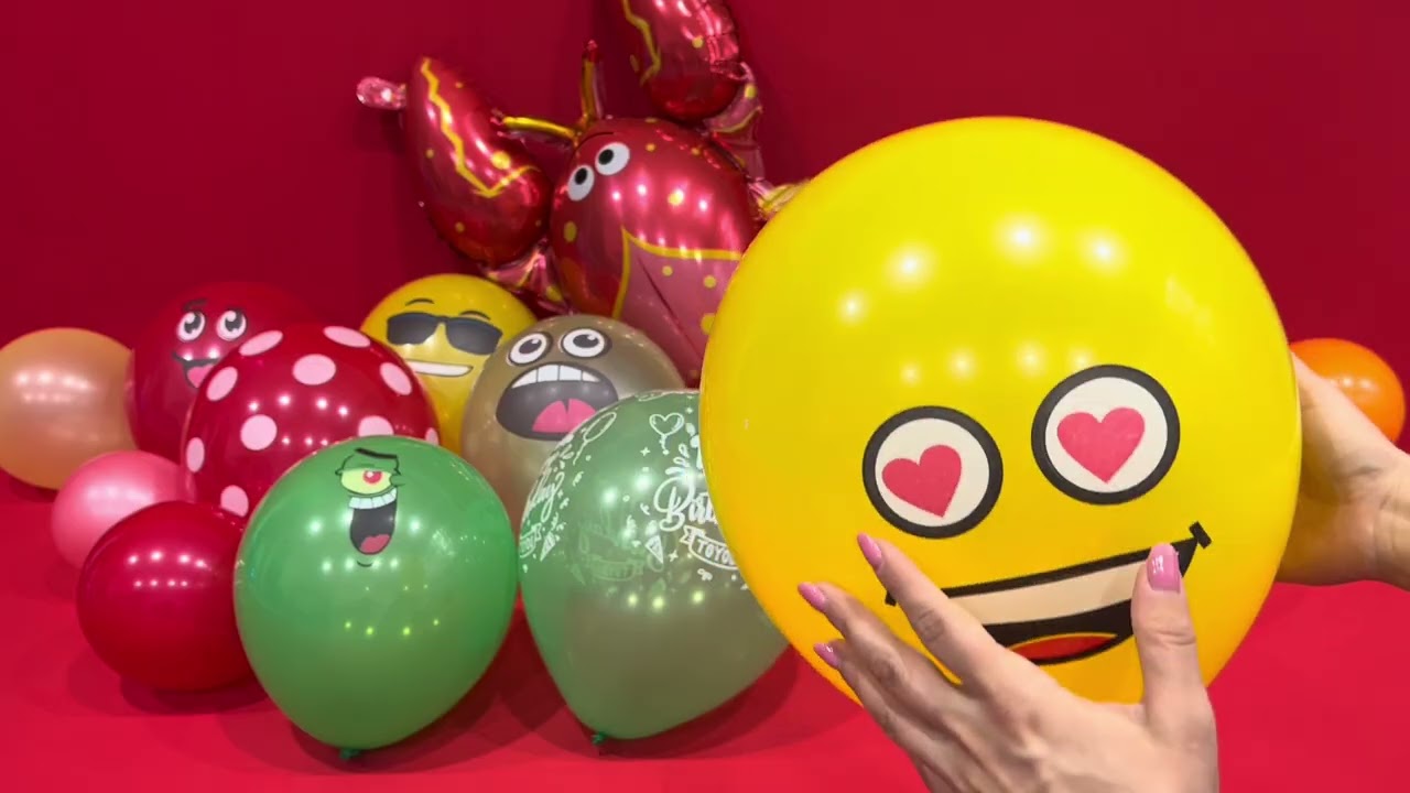 Fun happy birthday balloon popping 