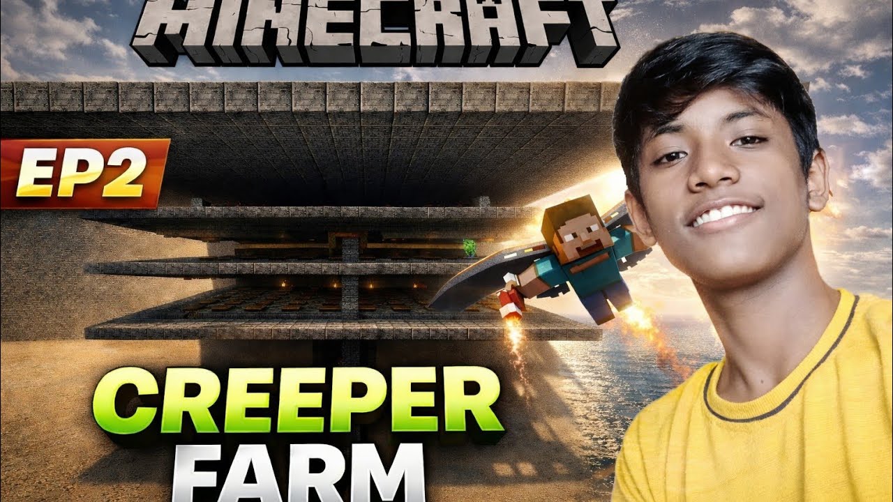I Built a Giant Creeper Farm 😱 | Survival Series Episode 2 - YouTube