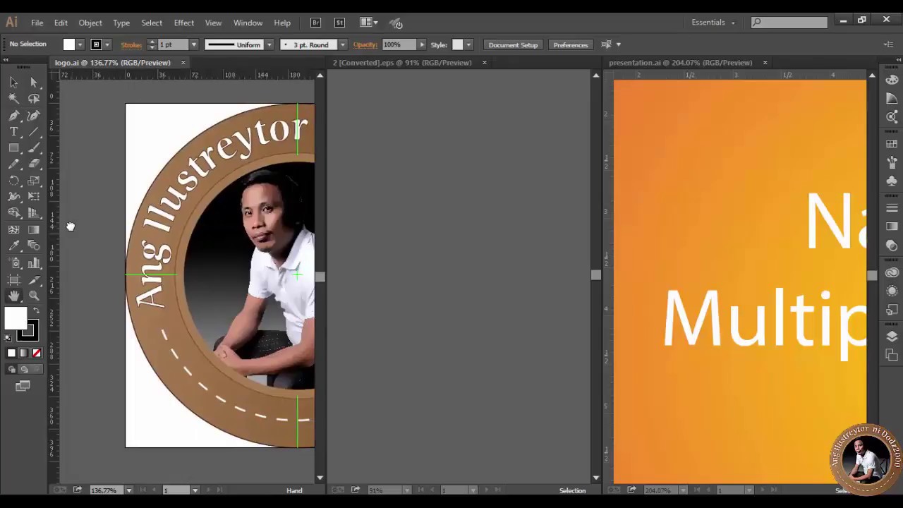 (Tagalog Tutorials) Navigating multiple documents in Adobe Illustrator ...