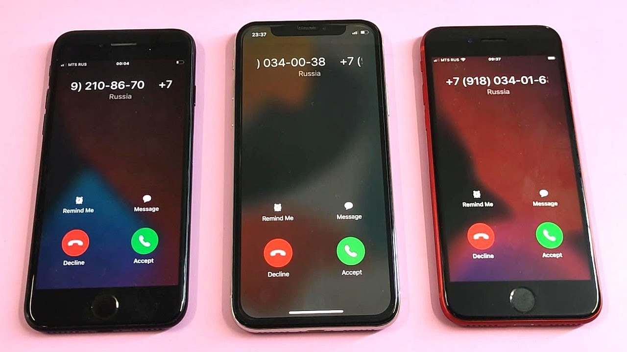 iPhone 7 vs iPhone X vs iPhone 8 Incoming Call & Outgoing Call