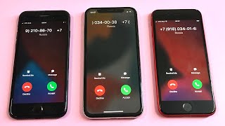 iPhone 7 vs iPhone X vs iPhone 8 Incoming Call & Outgoing Call