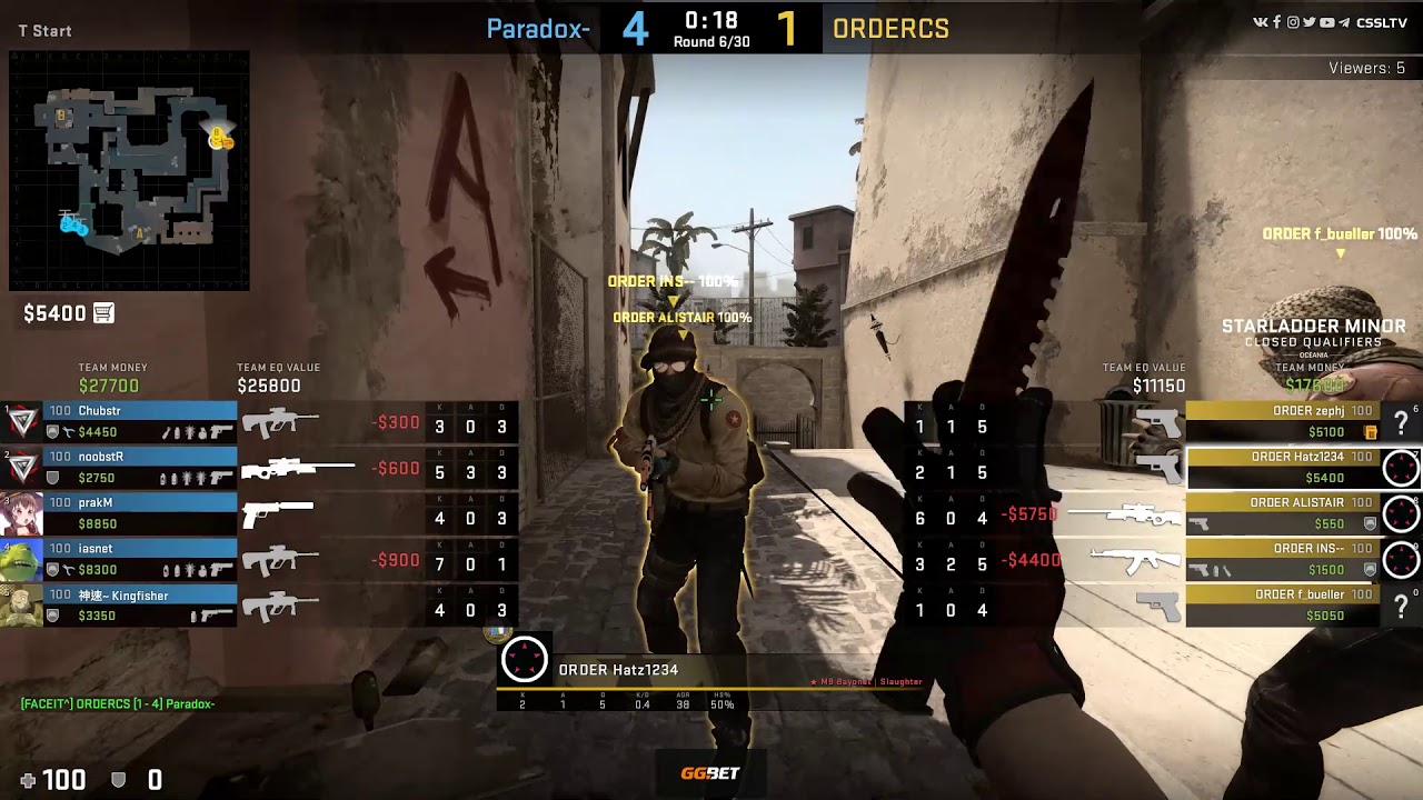 Order vs Paradox - Map 2 [Mirage]  Asia Minor OCE Closed Qualifier (StarLadder Major 2019)