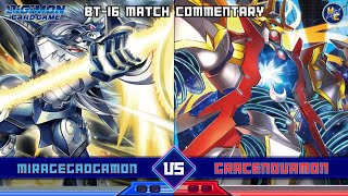 MirageGaogamon vs Gracenovamon -- BT-16 Matchplay Commentary