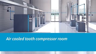 Air cooled tooth compressor room