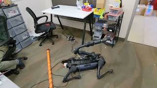 Abi, the bionic Ability Dog in attack mode