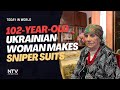 102-year-old Ukrainian woman makes sniper suits for troops