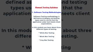 Software Testing Methodologies || Types of Software Testing Techniques|| #shorts