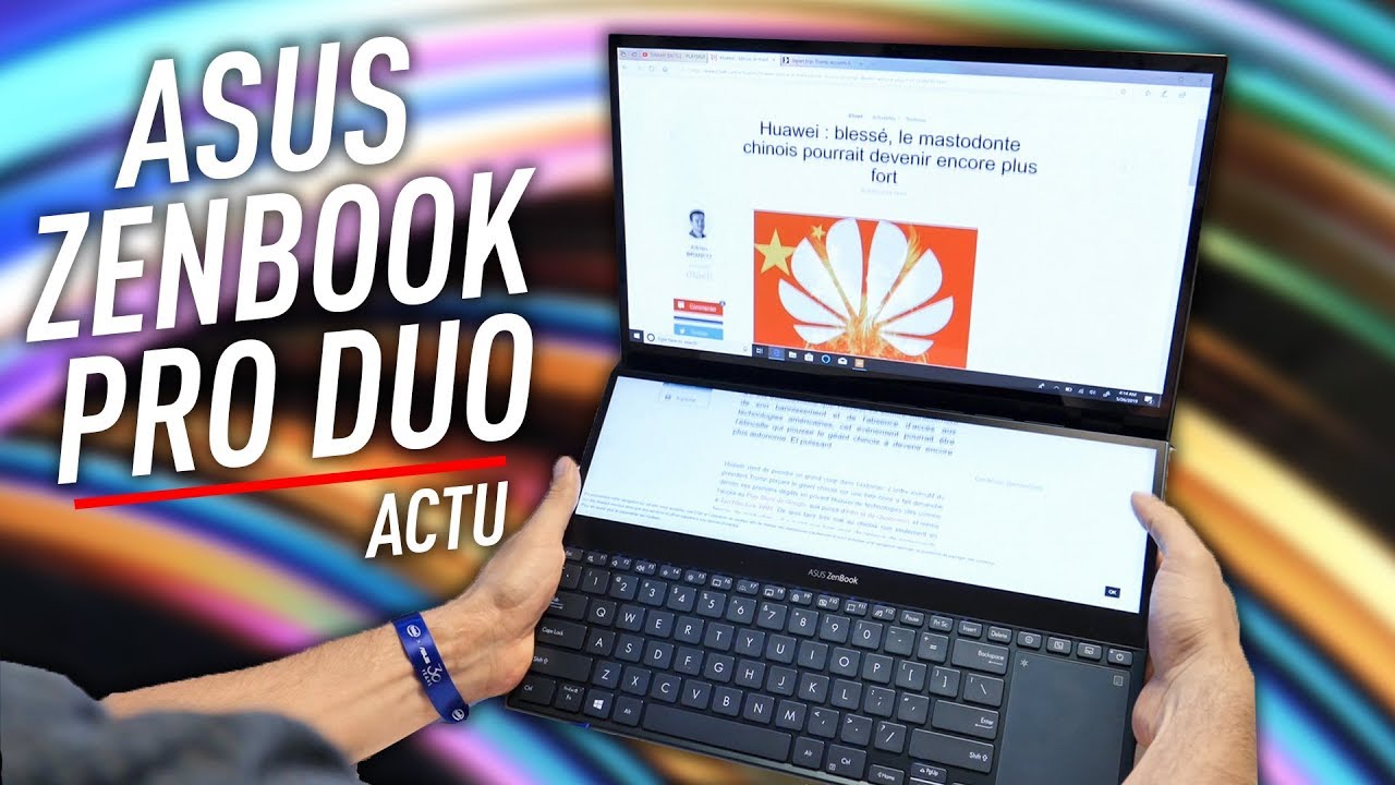 Un Pc Portable Avec Deux Ecrans 4k Asus Zenbook Pro Duo Youtube