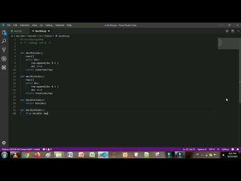 Python: decimal to binary and reverse.