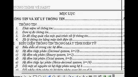 Cách làm mục lục tự động trong word 2003 - NhaSinhVien.Net