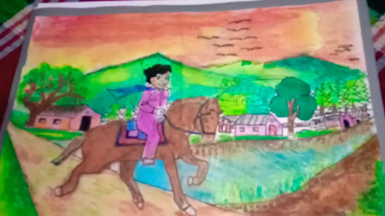 Oil pastels painting YouTube
